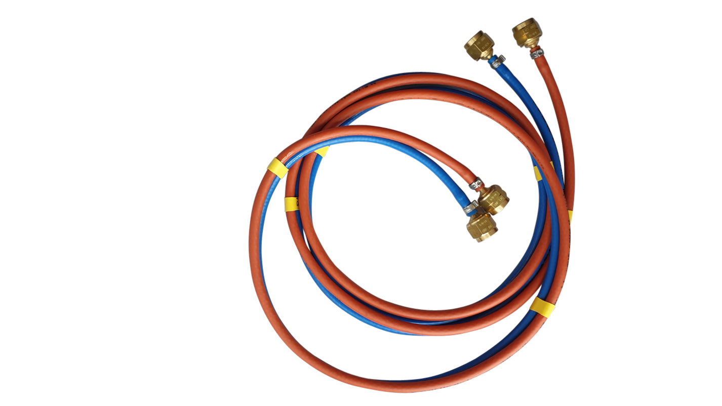 Super lightweight, twin 3 metre welding hose set (3.2mm ID)